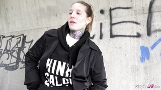 German Scout – Crazy German Tattoo Model Lisa Rocketcock Pickup for Casting Fuck