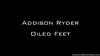 Oiled Feet Of Sexy Brunette – Addison Ryder